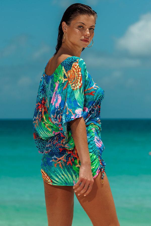 Luli Fama TROPICAL SIREN South Beach Short Dress - Multicolor – Luli Fama
