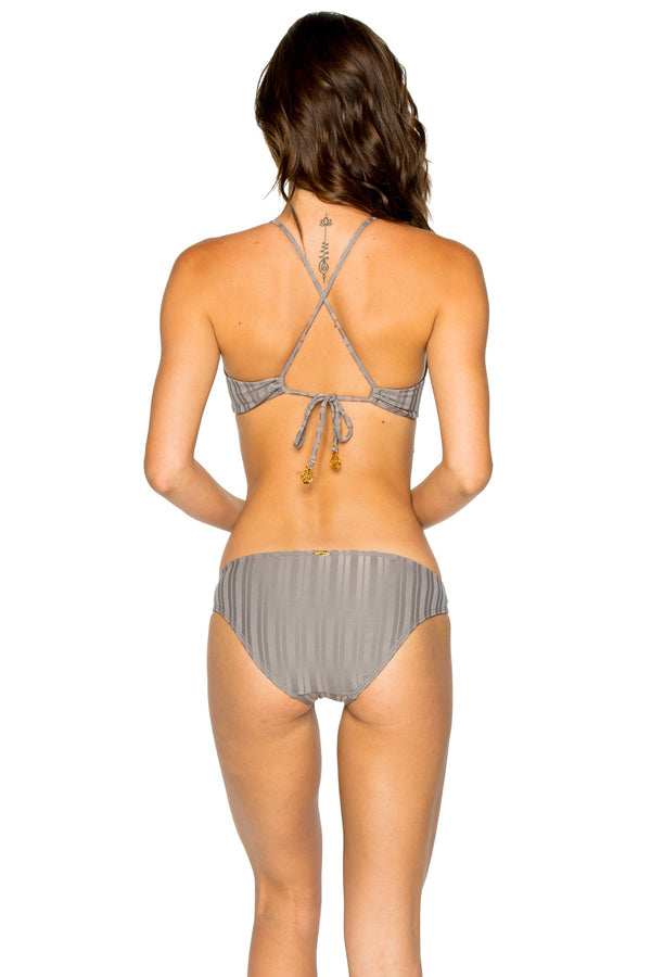 Luli Fama TURI TURAI - Bralette Top & Full Bottom • Grey – Luli Fama
