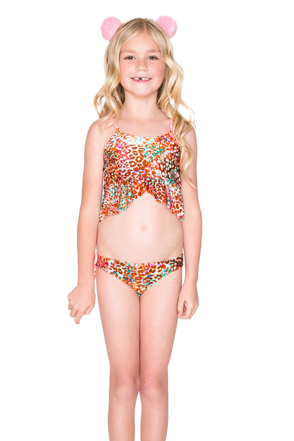 luli fama UNTAMEABLE - Ruffle Tankini Bikini • Multicolor – Luli Fama