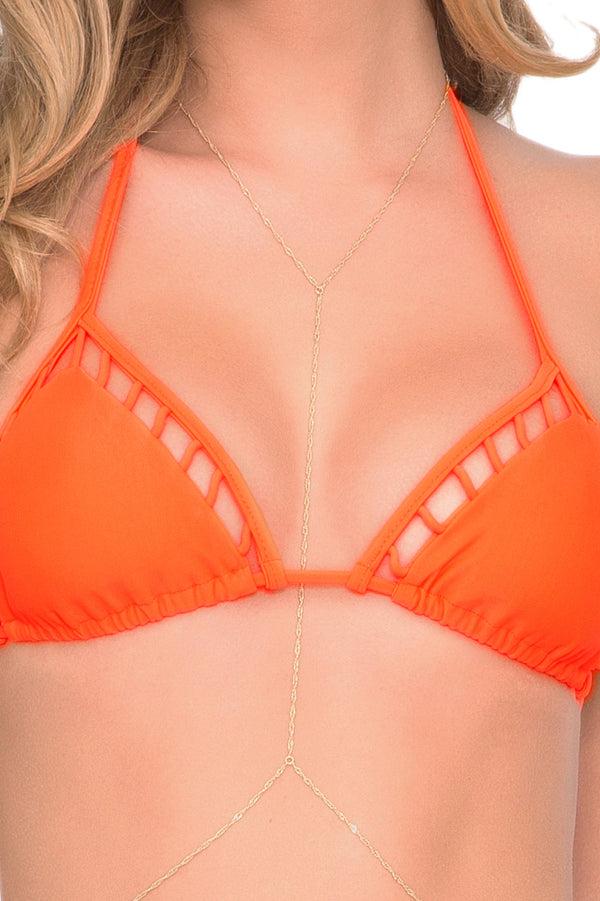Luli Fama VERANO DE RUMBA - Suspended Strings Triangle Top & Strappy Front Side – Luli Fama