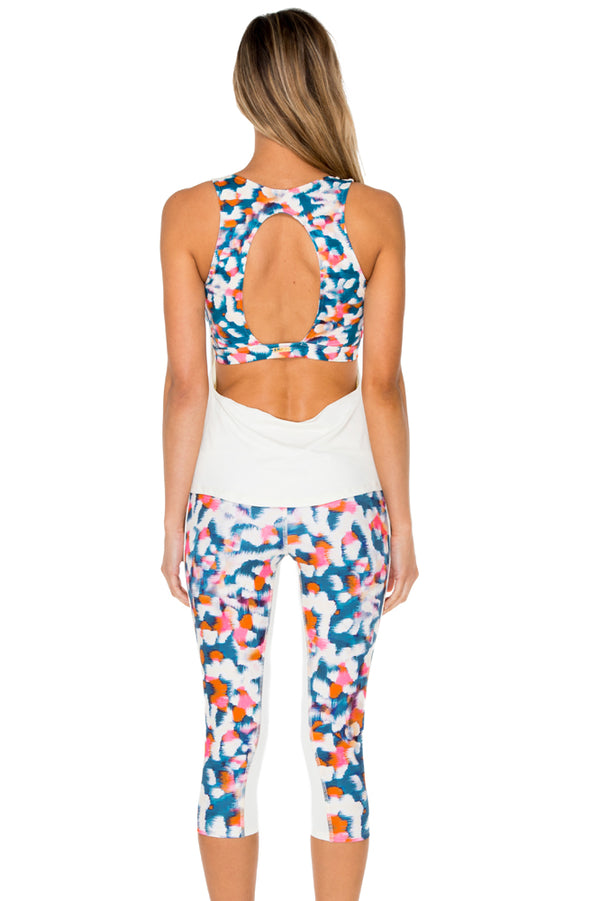 Luli Fama VIA BLANCA - Inner Top Racer Back Overlay Tank & Stripe Panel Inner Th – Luli Fama