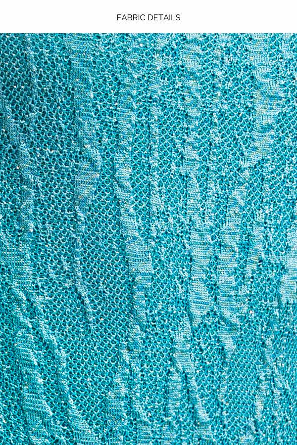 Luli Fama WAVE CHASER - Asymmetrical Cut Out Ring Bodysuit • Aqua – Luli Fama