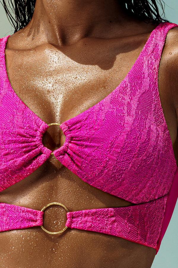 Luli Fama WAVE CHASER - Double Loop Bralette & Seamless Ruched Back Brazilian Ti – Luli Fama