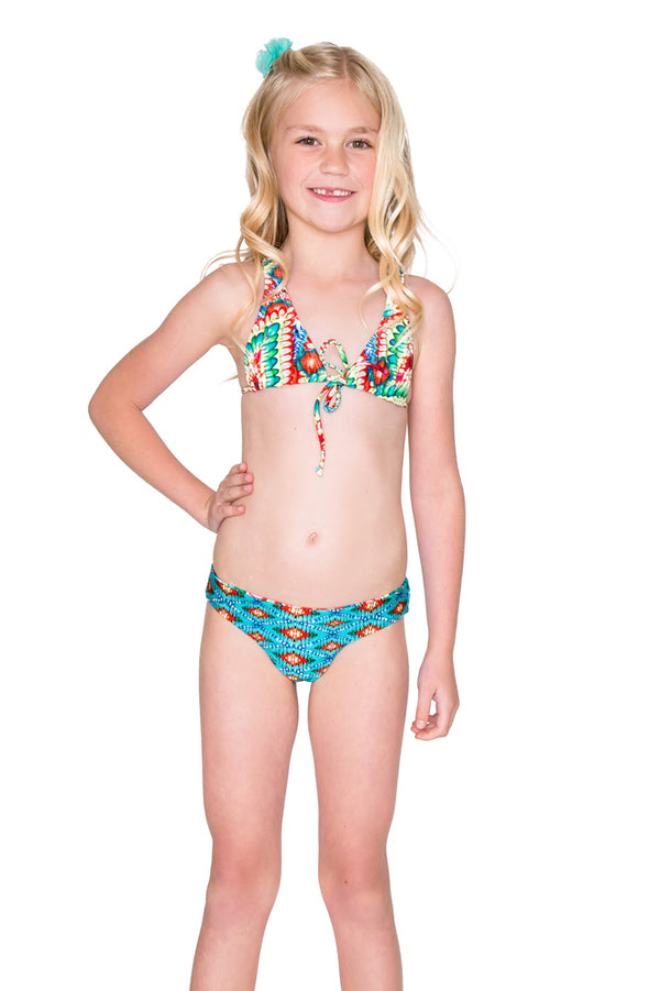 Luli Fama WILD HEART - Criss Cross Back Halter Top Bikini • Multicolor – Luli Fama