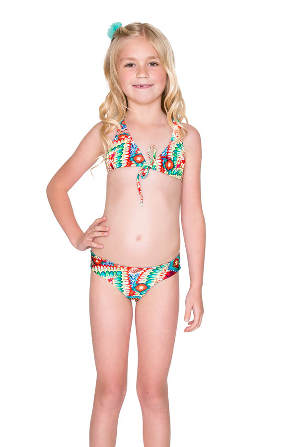 luli fama WILD HEART - Criss Cross Back Halter Top Bikini • Multicolor – Luli Fama