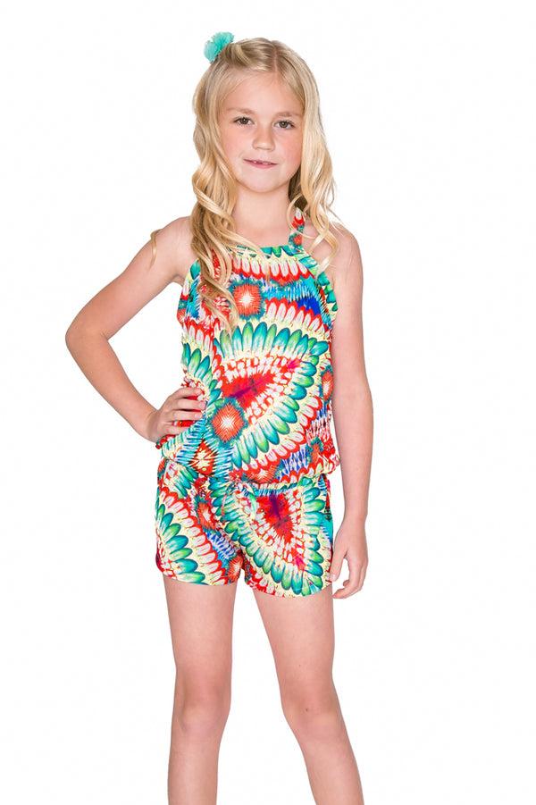 luli fama WILD HEART - Cross Back Romper • Multicolor – Luli Fama