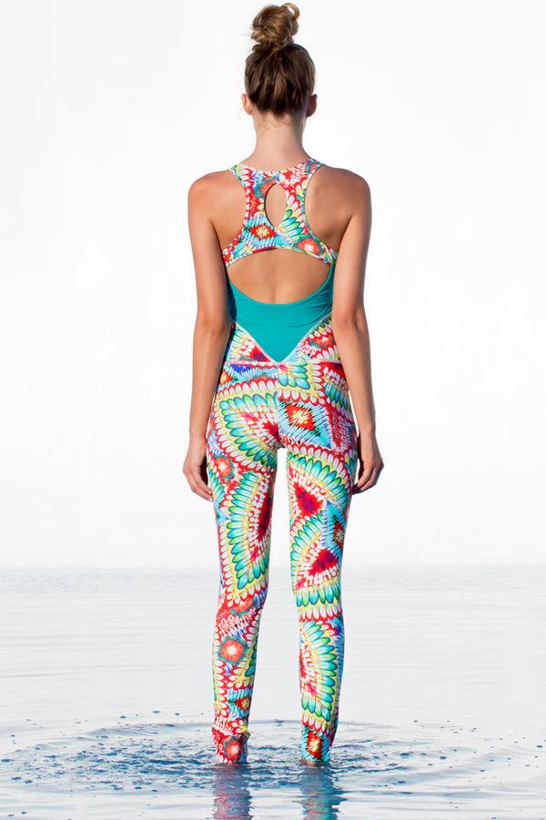 Luli Fama WILD HEART - Racerback Cutout Leotard • Multicolor – Luli Fama