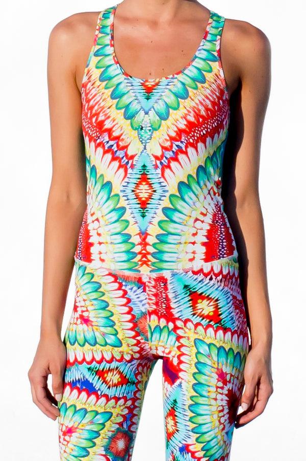 Luli Fama WILD HEART - Racerback Cutout Leotard • Multicolor – Luli Fama
