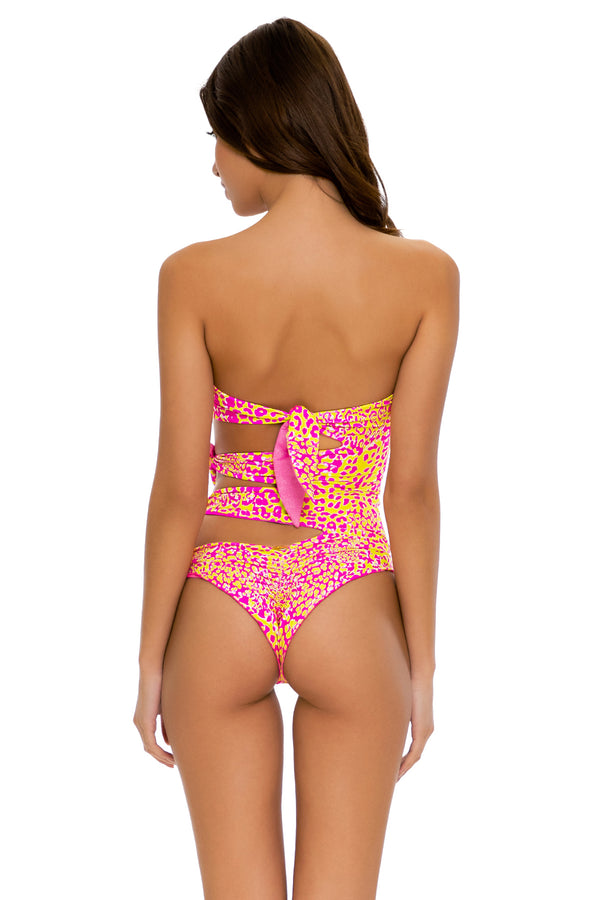 Luli Fama Wild Sweetheart Knot Bow Tie-Side Bandeau One-Piece – Luli Fama