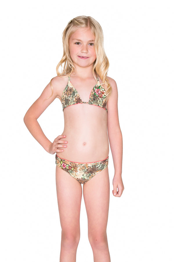 luli fama WORLD ON FIRE - Patch Triangle Bikini • Multicolor – Luli Fama