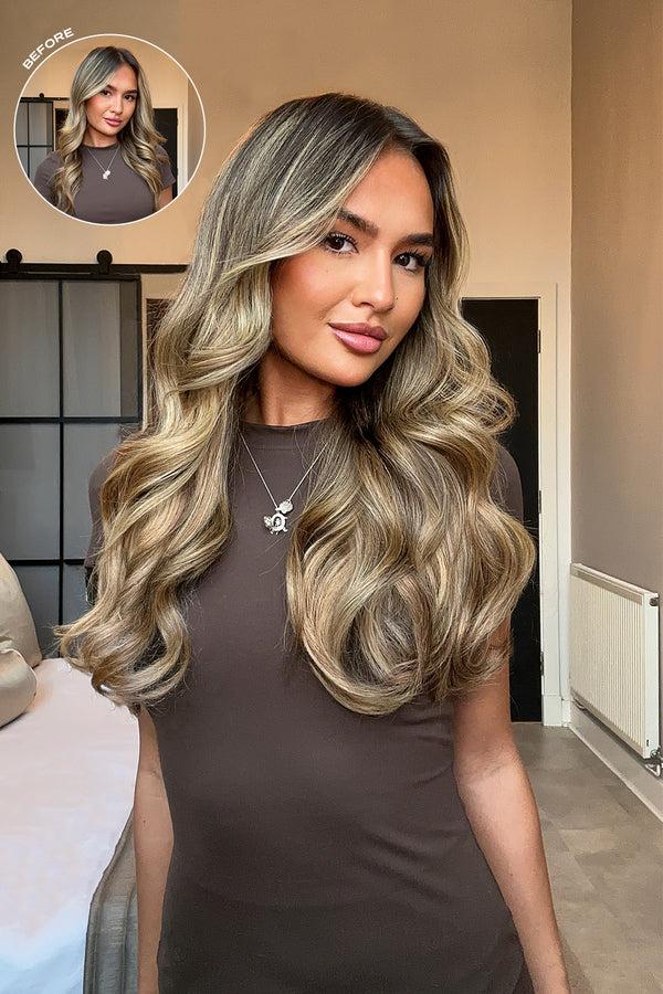 lullabellz 18” 1 Piece Hidden Halo Blow Dry Hair Extensions