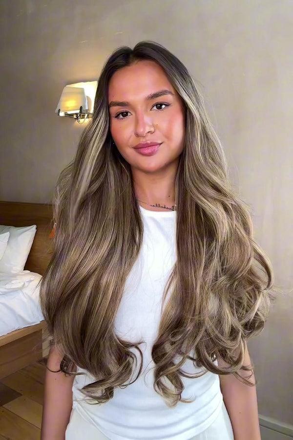 lullabellz Super Thick 22" 5 Piece Blow Dry Wavy Clip In Hair Extensions