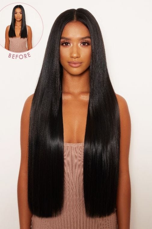 lullabellz Super Thick 26" 5 Piece Statement Straight Clip In Hair Extensions