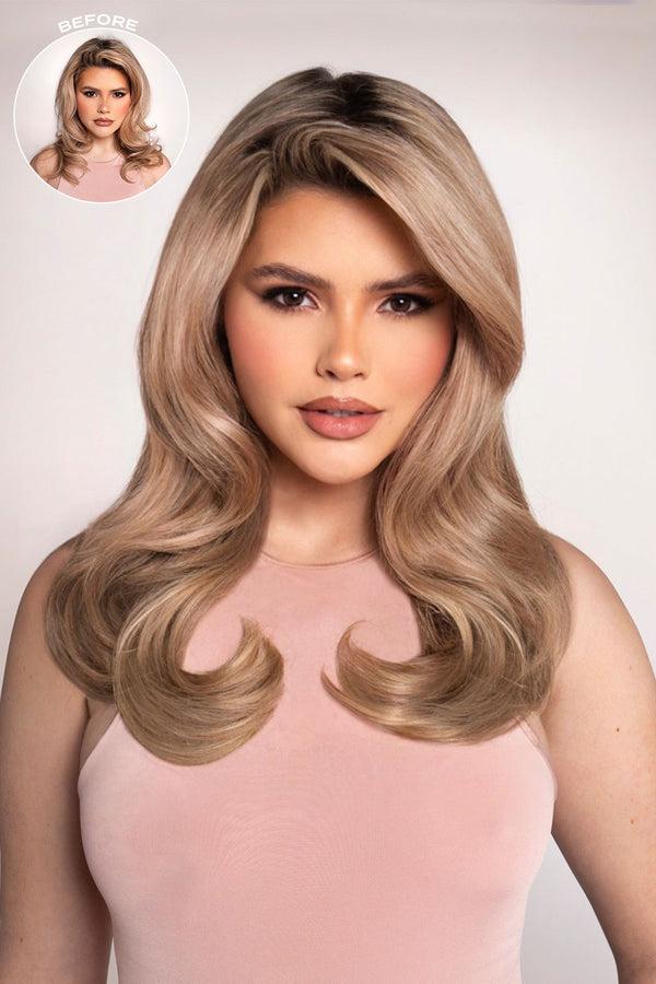 lullabellz Thick 14" 1 Piece Blow Dry Wavy Clip-in Hair Extensions