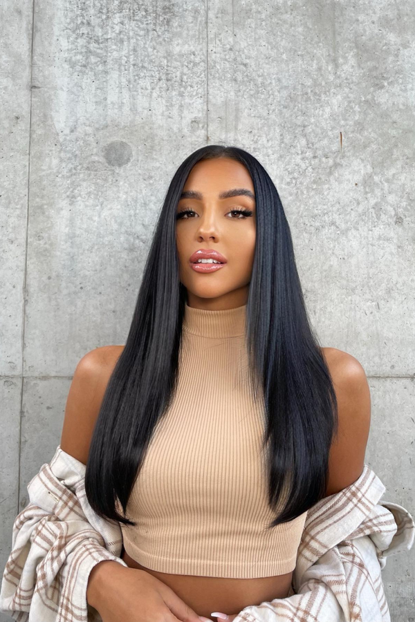 lullabellz Thick 18" 1 Piece Straight Clip In Hair Extensions