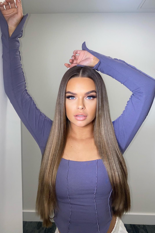 lullabellz Thick 24" 1 Piece Straight Clip In Hair Extensions