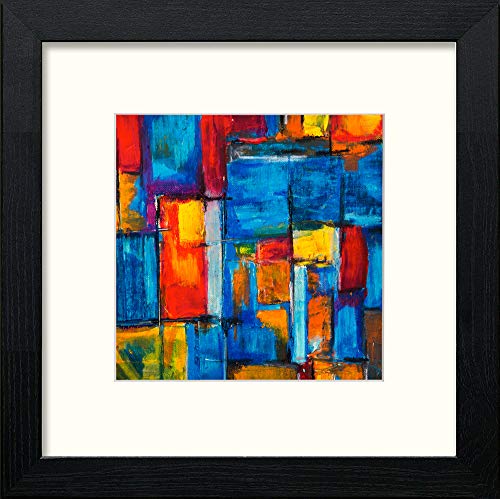 lumartos Abstract Colour – Black Wood Frame Wall Art – Framed Wall Art Print by Lumartos Premium Home Décor