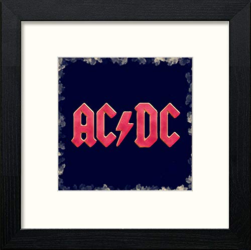lumartos ACDC – Black Wood Frame Wall Art – Framed Wall Art Print by Lumartos Premium Home Décor