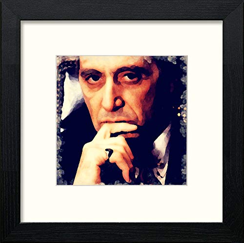 lumartos Al Pacino Portrait – Black Wood Frame Wall Art – Framed Wall Art Print by Lumartos Premium Home Décor