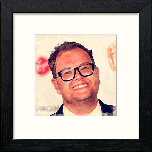 lumartos Alan Carr – Black Wood Frame Wall Art – Framed Wall Art Print by Lumartos Premium Home Décor