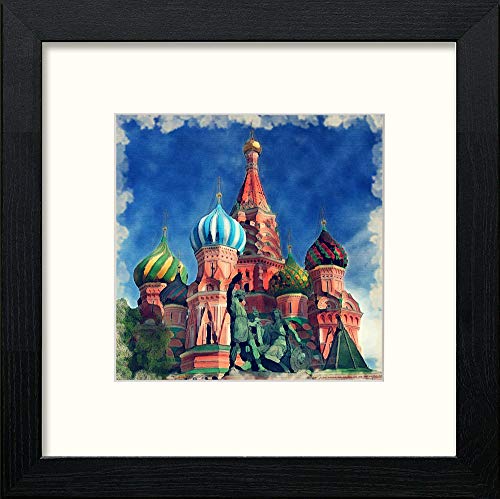 lumartos Ancient Russian Architecture – Black Wood Frame Wall Art – Framed Wall Art Print by Lumartos Premium Home Décor