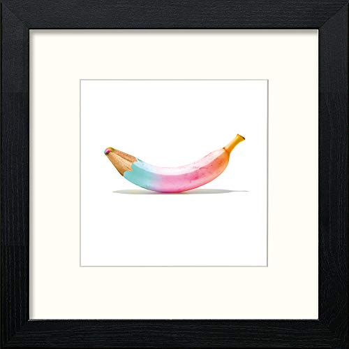 lumartos Banana Pencil – Black Wood Frame Wall Art – Framed Wall Art Print by Lumartos Premium Home Décor