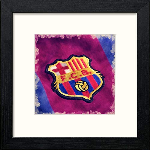 lumartos Barcelona Badge – Black Wood Frame Wall Art – Framed Wall Art Print by Lumartos Premium Home Décor
