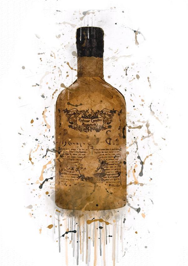 lumartos Bath Gin Splash Print – A4 Frame Wall Art – Framed Wall Art Print by Lumartos Premium Home Décor