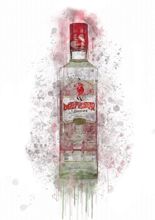 lumartos Beef Gin Splash Print – A4 Frame Wall Art – Framed Wall Art Print by Lumartos Premium Home Décor