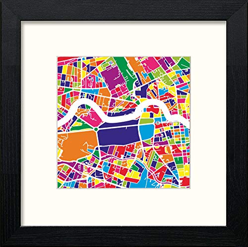 lumartos Berlin Map – Black Wood Frame Wall Art – Framed Wall Art Print by Lumartos Premium Home Décor