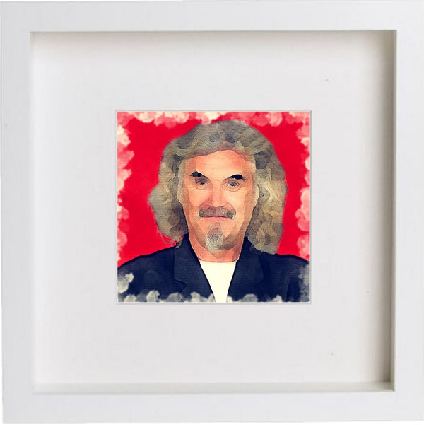 lumartos Billy Connolly 0010 – White Frame Wall Art – Framed Wall Art Print by Lumartos Premium Home Décor