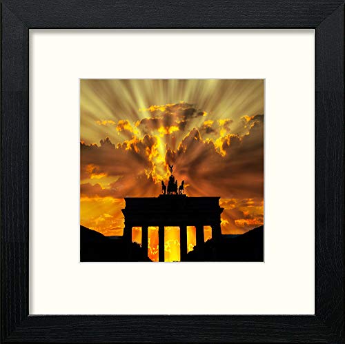 lumartos Brandenburg Gate – Black Wood Frame Wall Art – Framed Wall Art Print by Lumartos Premium Home Décor