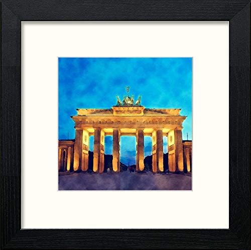lumartos Brandenburg Gate – Black Wood Frame Wall Art – Framed Wall Art Print by Lumartos Premium Home Décor