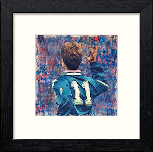 lumartos Brian Laudrup – Black Wood Frame Wall Art – Framed Wall Art Print by Lumartos Premium Home Décor