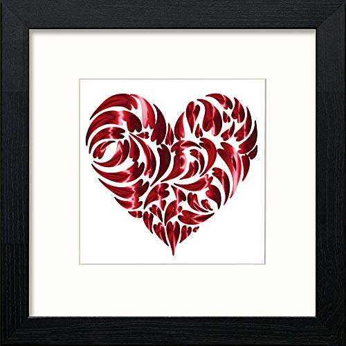 lumartos Broken Heart – Black Wood Frame Wall Art – Framed Wall Art Print by Lumartos Premium Home Décor