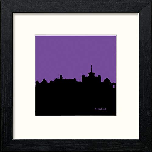 lumartos Bucharest Silhouette – Black Wood Frame Wall Art – Framed Wall Art Print by Lumartos Premium Home Décor