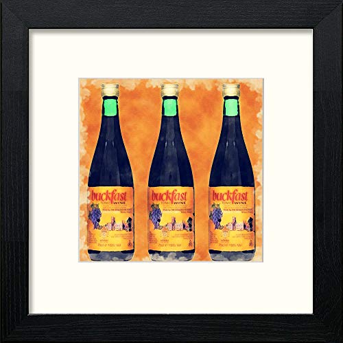 lumartos Buckfast Wine – Black Wood Frame Wall Art – Framed Wall Art Print by Lumartos Premium Home Décor
