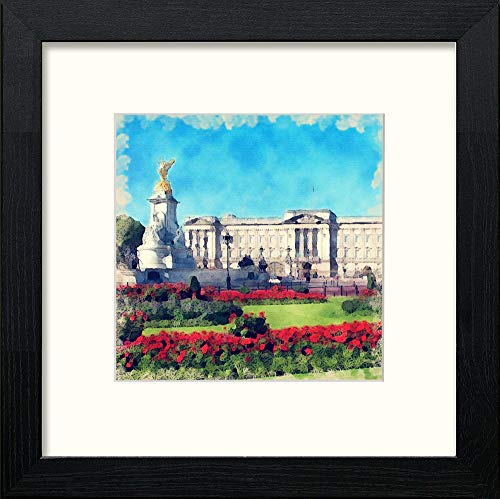 lumartos Buckingham Palace – Black Wood Frame Wall Art – Framed Wall Art Print by Lumartos Premium Home Décor