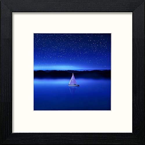 lumartos Calm – Black Wood Frame Wall Art – Framed Wall Art Print by Lumartos Premium Home Décor