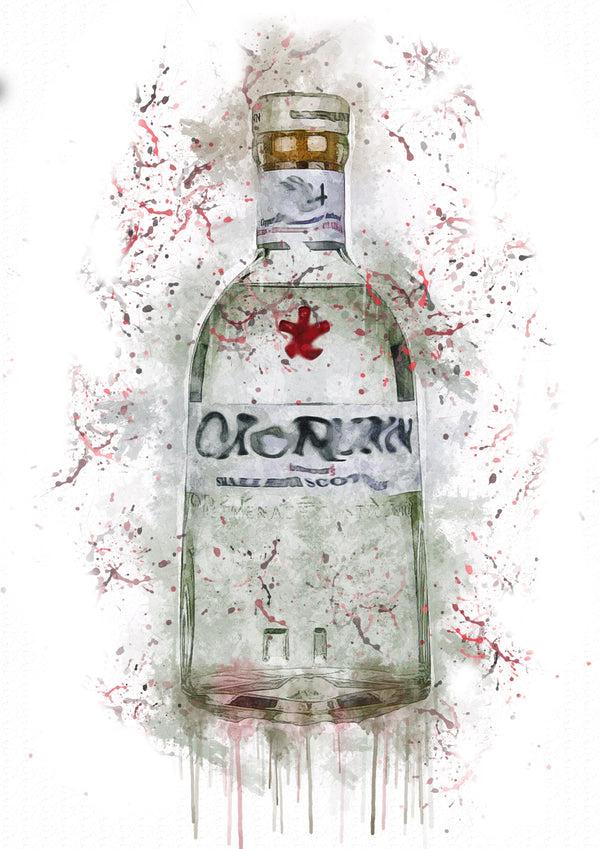 lumartos Cao Gin Splash Print – A4 Frame Wall Art – Framed Wall Art Print by Lumartos Premium Home Décor