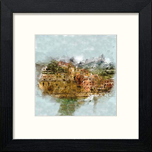 lumartos Cinque Terre – Black Wood Frame Wall Art – Framed Wall Art Print by Lumartos Premium Home Décor