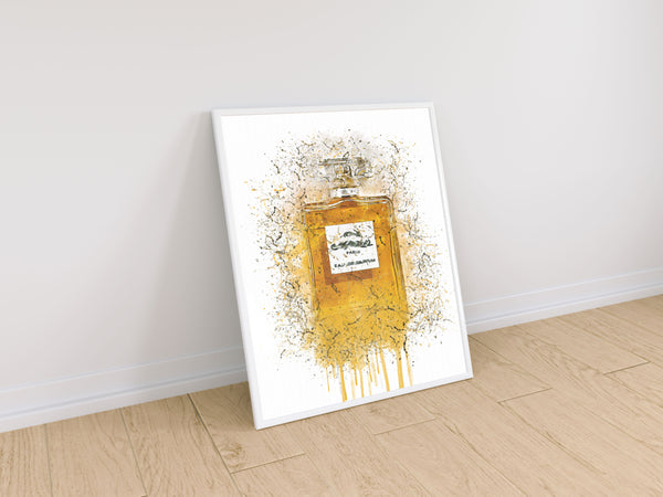 lumartos Coco Perfum 5 Beauty Print – A4 Frame Wall Art – Framed Wall Art Print by Lumartos Premium Home Décor