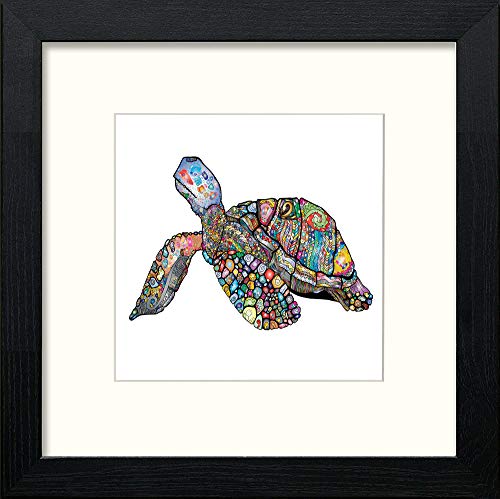 lumartos Coll Turtle – Black Wood Frame Wall Art – Framed Wall Art Print by Lumartos Premium Home Décor