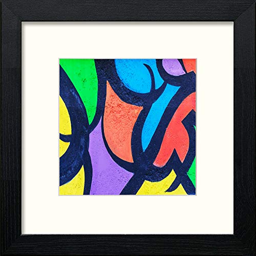 lumartos Colourful Abstract Wall Art – Black Wood Frame Wall Art – Framed Wall Art Print by Lumartos Premium Home Décor