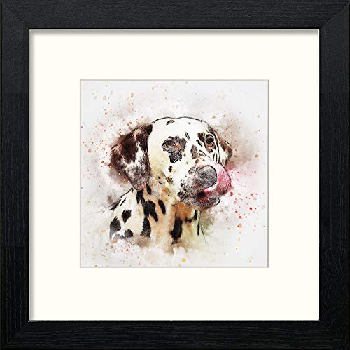 lumartos Dalmation – Black Wood Frame Wall Art – Framed Wall Art Print by Lumartos Premium Home Décor