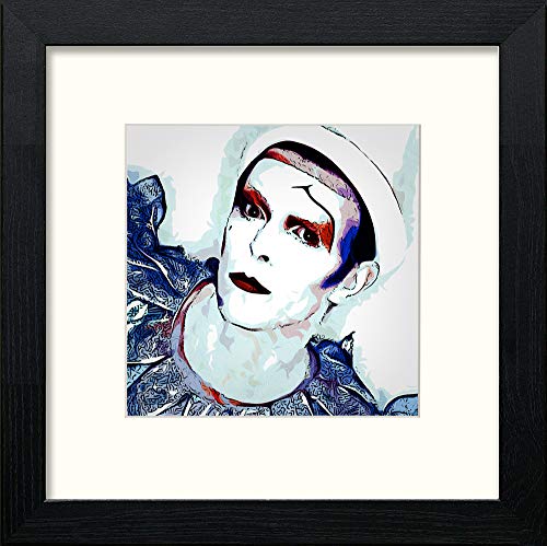 lumartos David Bowie Pierrot Ii – Black Wood Frame Wall Art – Framed Wall Art Print by Lumartos Premium Home Décor