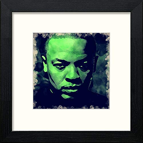 lumartos Dr Dre – Black Wood Frame Wall Art – Framed Wall Art Print by Lumartos Premium Home Décor