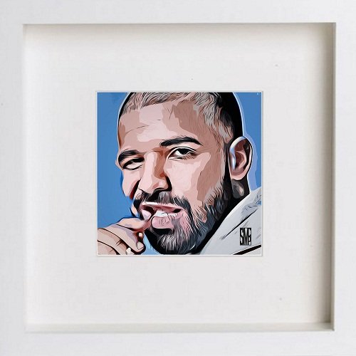 lumartos Drake 0023 – White Frame Wall Art – Framed Wall Art Print by Lumartos Premium Home Décor