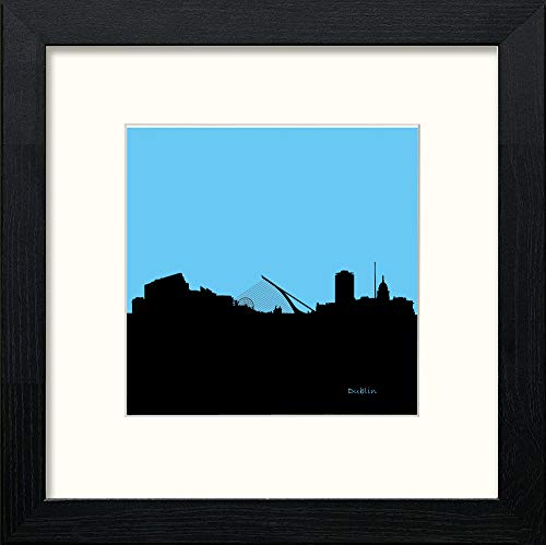 lumartos Dublin Silhouette – Black Wood Frame Wall Art – Framed Wall Art Print by Lumartos Premium Home Décor