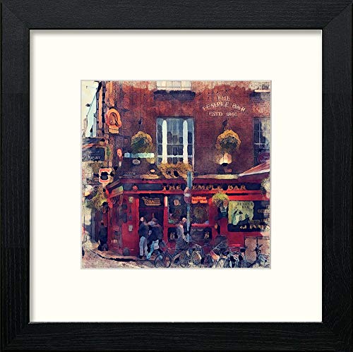 lumartos Dublin Temple Bar – Black Wood Frame Wall Art – Framed Wall Art Print by Lumartos Premium Home Décor